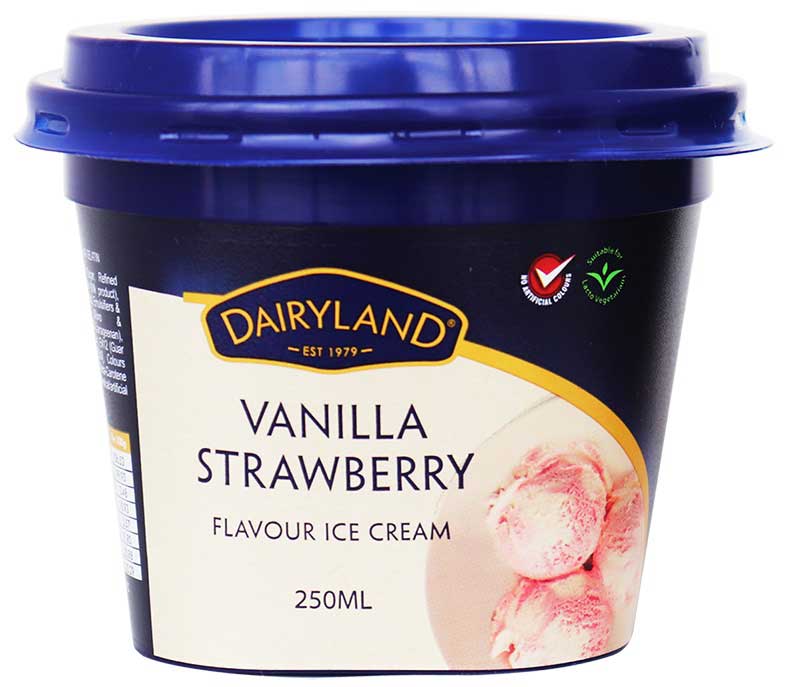 Vanilla and Strawberry Flavoured Ice Cream